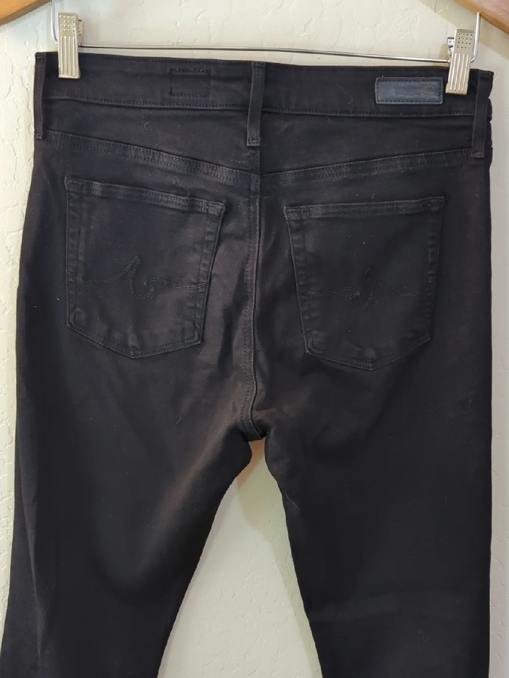 AG Jeans Super Black Farrah High Rise Skinny Jeans Size 29R - Picture 9 of 16